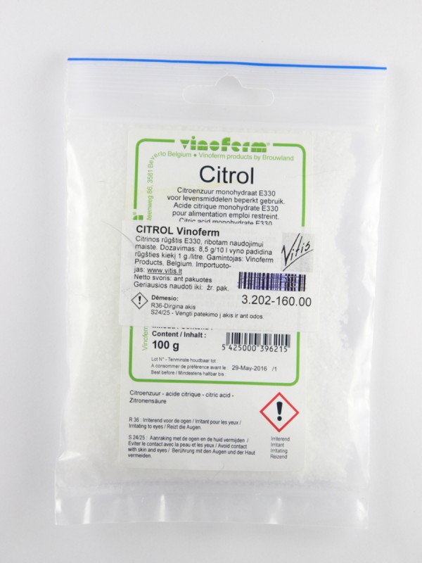 Citrinos rūgštis Citrol 100 g