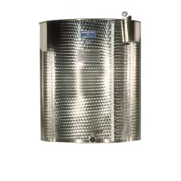 Nerūdijančio plieno fermentacijos talpykla su plaukiojančiu dangčiu ir lygiu dugnu 