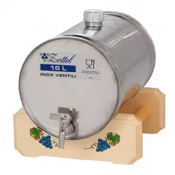 Horizontali nerūdijančio plieno statinė saugojimui