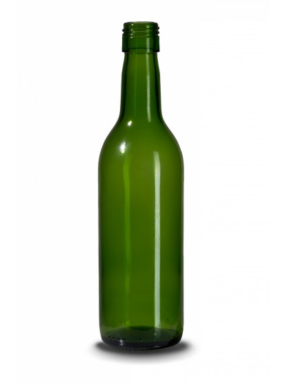 Stiklinis vyno butelis Bordeaux 145g. 187 ml, žalias