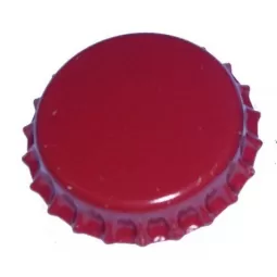 Metalinis karūninis kamštis 26 mm, raudonos spalvos