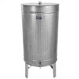 Nerūdijančio plieno statinė destiliatui ant trijų kojų