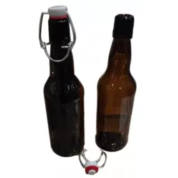 Stiklinis butelis alui 0,5l su daugkartiniais kamščiais, 24 vnt.