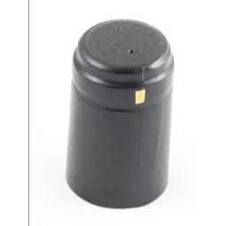 Vyno butelio termo kapsulė 30,5x50mm juodos spalvos