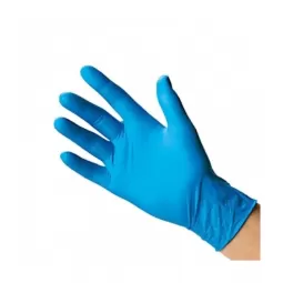 Nitrilo pirštinės vienkartinės be pudros, mėlynos spalvos, 100 vnt