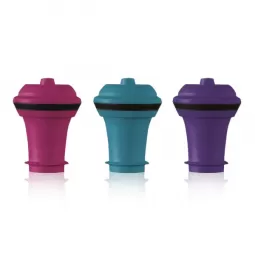 Vacu Vin Stoppers kamščiai 3 vnt. spalvoti