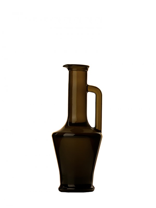 Stiklinis butelis aliejui Amfora Mirage, 0,25l, antikinis žalias, 676 buteliai