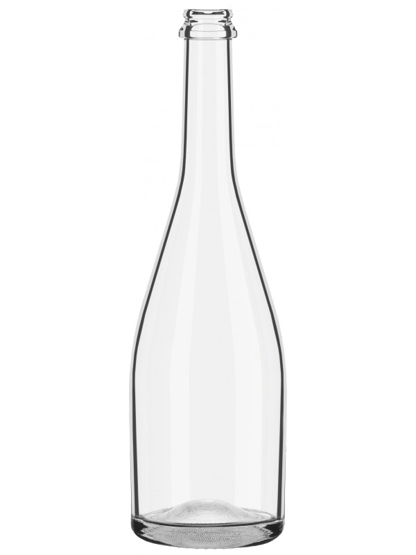 Stiklinis butelis CHAMPAGNE 750 ml, skaidrus, 8 buteliai