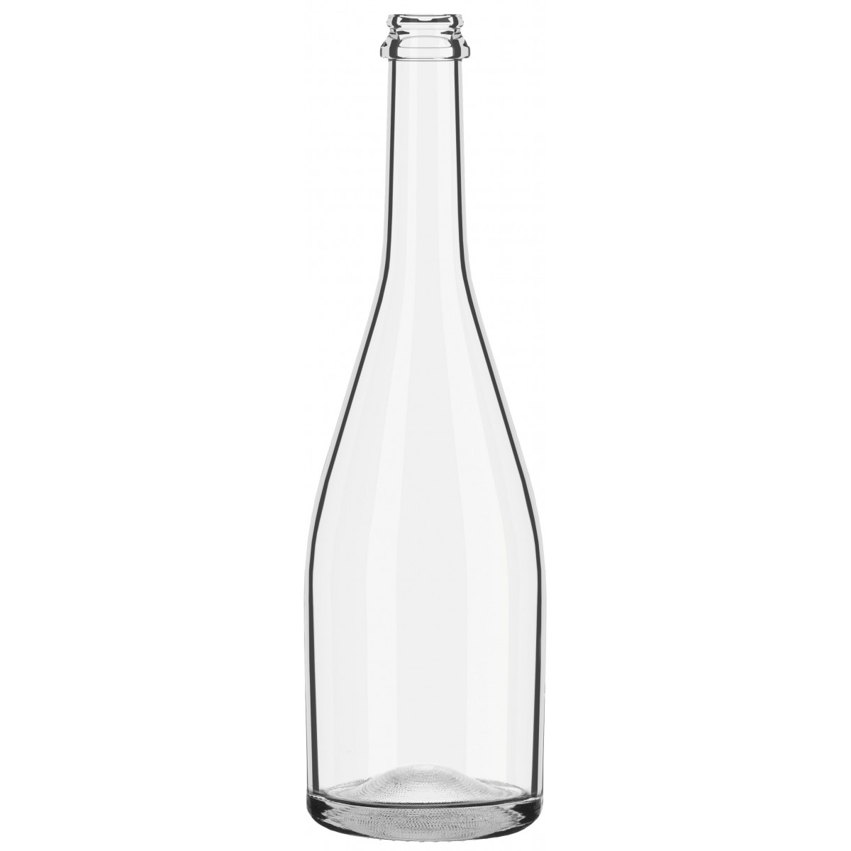 Stiklinis butelis CHAMPAGNE 750 ml, skaidrus, 8 buteliai
