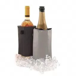 Vyno ir šampano šaldymo įmautė juoda pilka