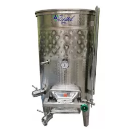 Nerūdijančio plieno atvira statinė maceracijai Zottel su šaldymo marškiniais