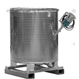 Nerūdijančio plieno maišymo talpos su krautuvo pagrindu ir maišytuvo jungtimi Zottel