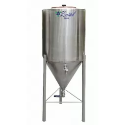 Nerūdijančio plieno statinė kūginiu dugnu atvira su dangčiu