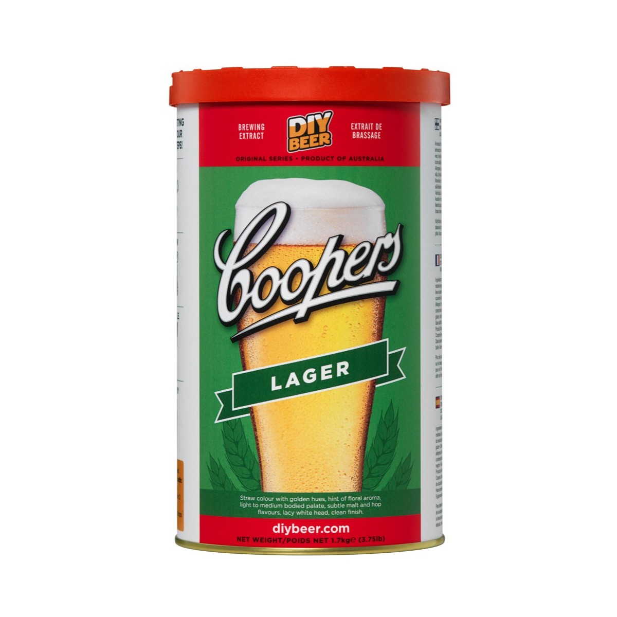 Alaus gamybos rinkinys Coopers Lager 1,7 kg 23 ltr.