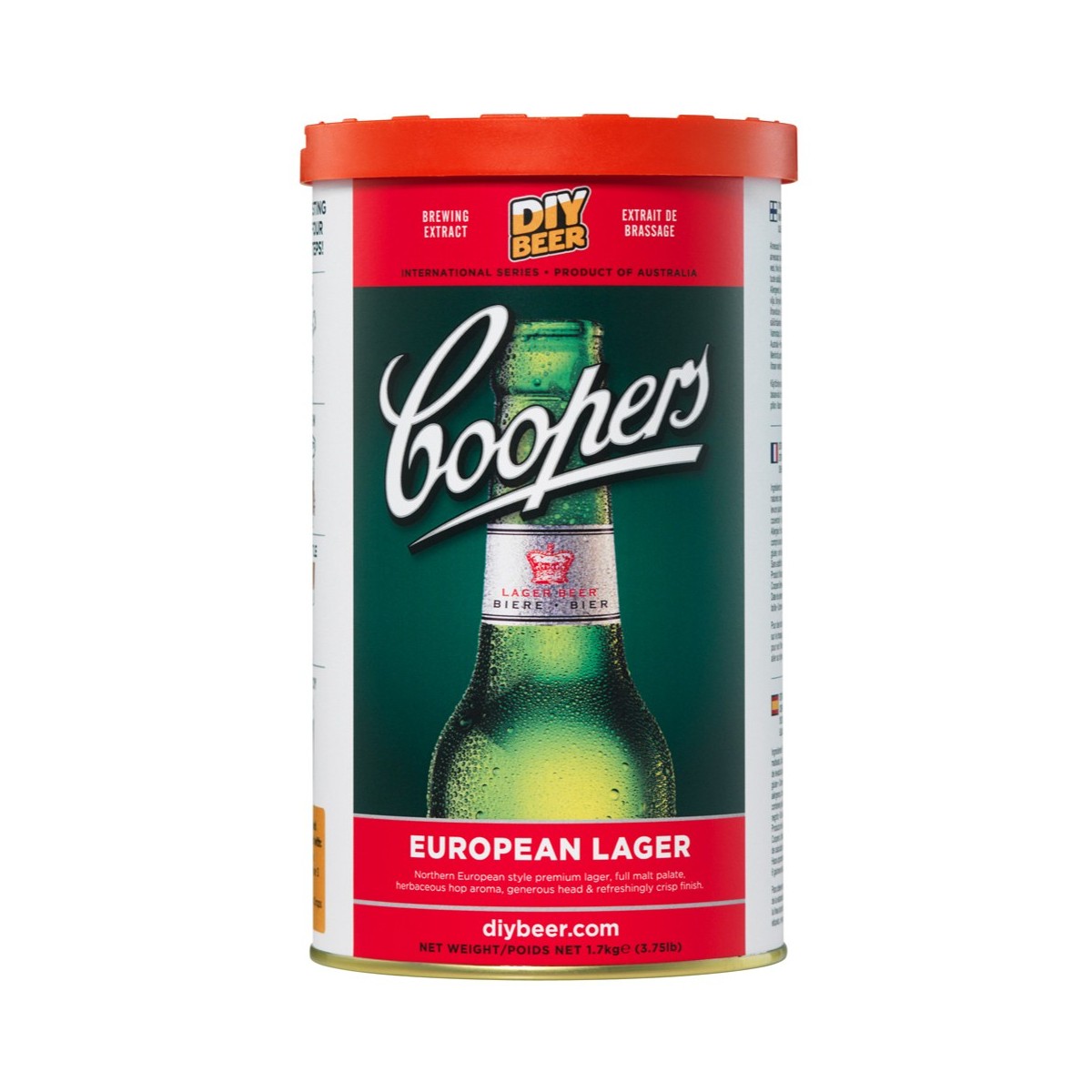 Alaus gamybos rinkinys Coopers European Lager 1,7 kg 23 ltr.