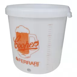 Plastikinis fermentacijos kibiras be dangčio Coopers, 30 ltr