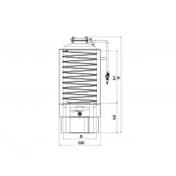 Nerūdijančio plieno Brite rezervuaras su šaldymo vienetu Zottel