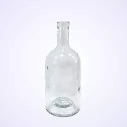 Stiklinis butelis Round, 0,5l, skaidrus, paletė 1764 vnt