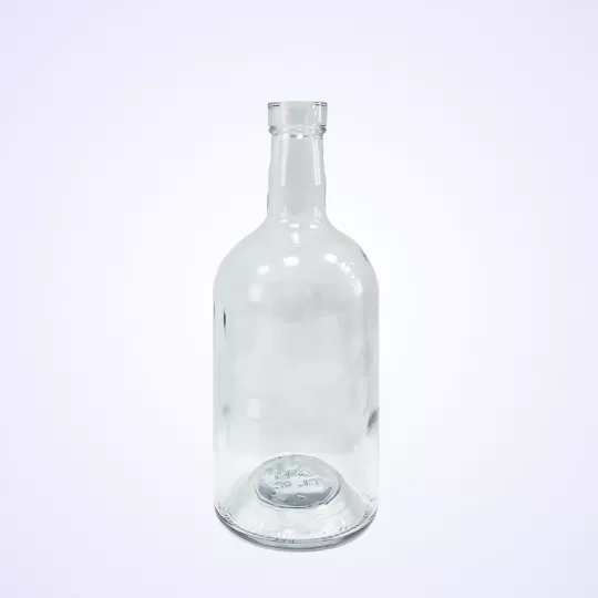 Stiklinis butelis Round, 0,5l, skaidrus, paletė 1764 vnt|Stikliniai buteliai