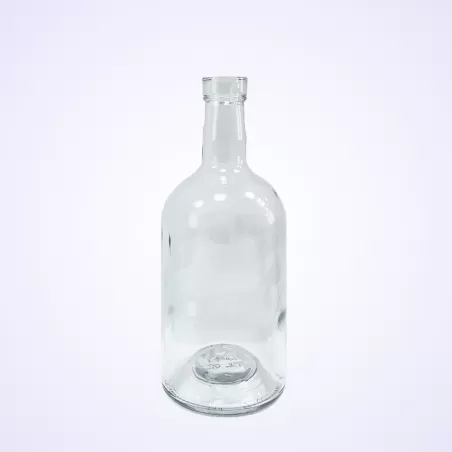 Stiklinis butelis Round, 0,5l, skaidrus, paletė 1764 vnt|Stikliniai buteliai