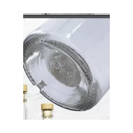 Stiklinis butelis Round, 0,5l, skaidrus, paletė 1764 vnt|Stikliniai buteliai