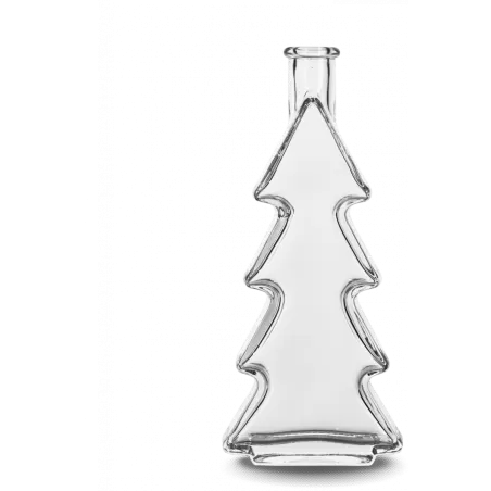 Stiklinis butelis Naujametinė eglutė su kamščiu 1 vnt|Stikliniai buteliai