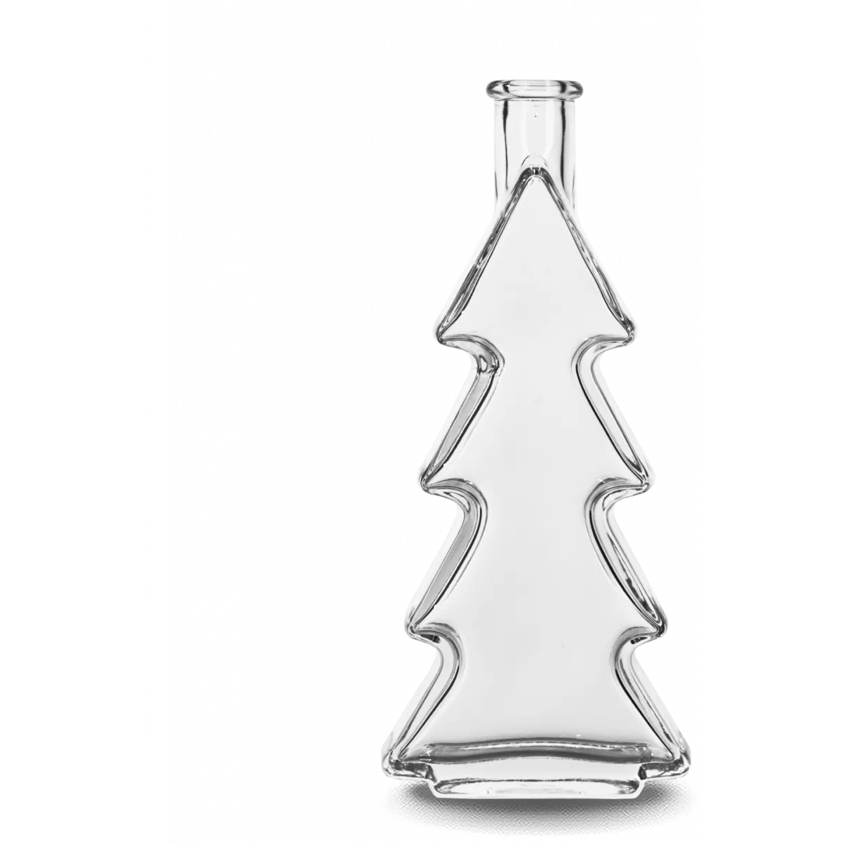 Stiklinis butelis Naujametinė eglutė su kamščiu 1 vnt|Stikliniai buteliai