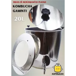 Kombucha gamybos indas iš nerūdijančio plieno