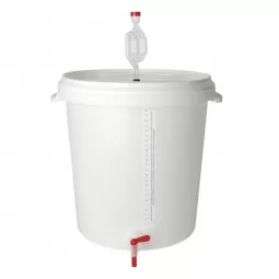 Plastikinis fermentacijos kibiras BREWFERM, 30 ltr. su dangčiu ir kraneliu