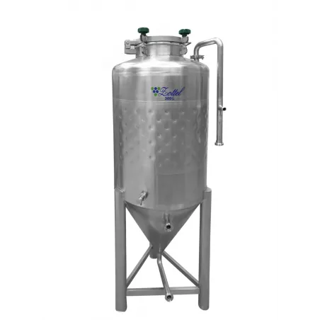 Nerūdijančio plieno statinė kūginiu dugnu su šaldymo marškiniais ir izoliacija Zottel|Nerūdijančio plieno statinės