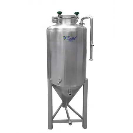 Nerūdijančio plieno uždara statinė kūginiu dugnu Zottel|Nerūdijančio plieno statinės