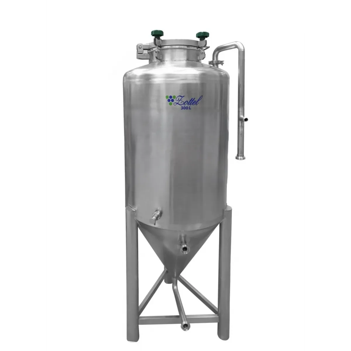 Nerūdijančio plieno uždara statinė kūginiu dugnu Zottel|Nerūdijančio plieno statinės