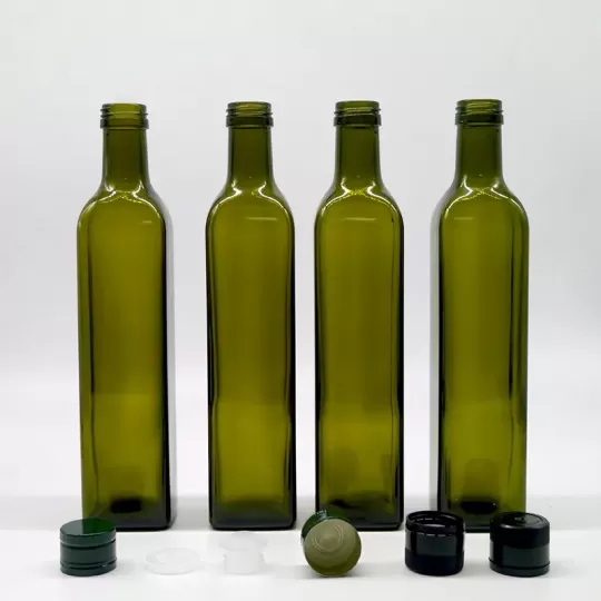Aliejaus butelis Marasca Econle 500ml , žalias, pakuotė 15 vnt|Stikliniai buteliai