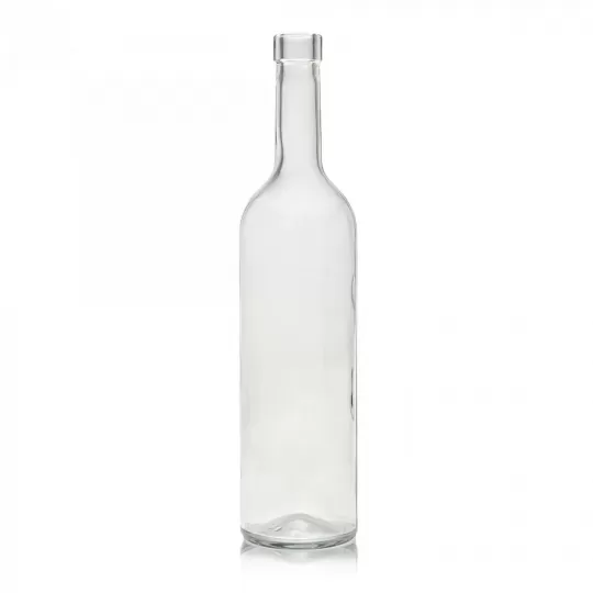 Stiklinis butelis "Bordeaux 310" 750ml , skaidrus, pakuotė 8 vnt|Stikliniai buteliai