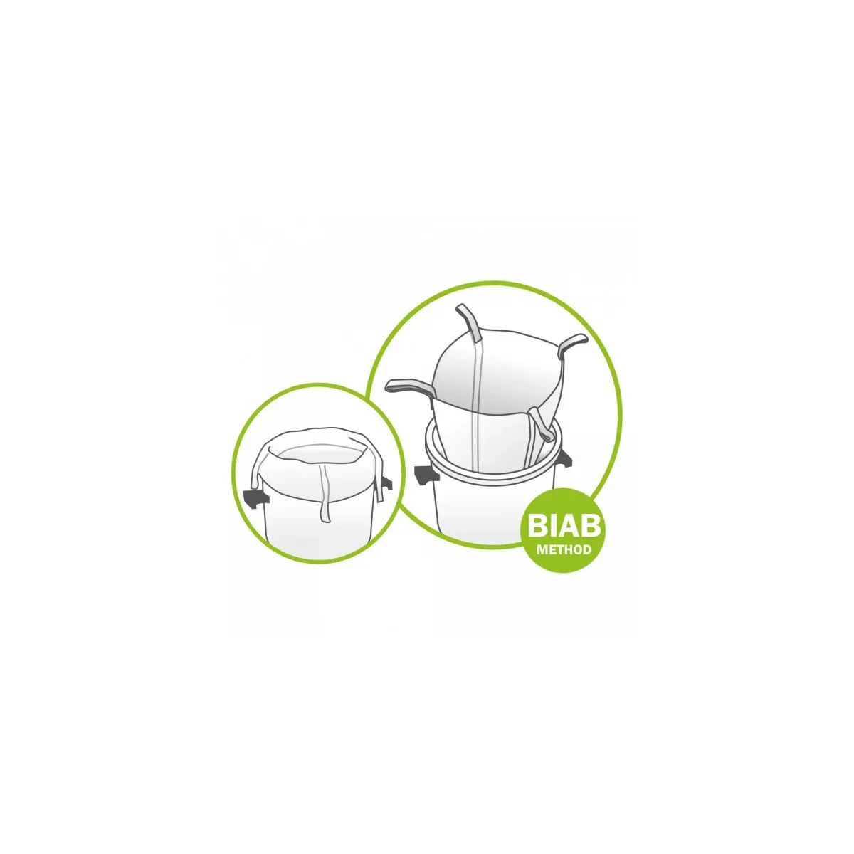 Maišelis apyniams, grūdams, ąžuolo drožlėms mirkyti|Skonio priedai Maišelis apyniams, grūdams, ąžuolo drožlėms mirkyti|Skonio priedai