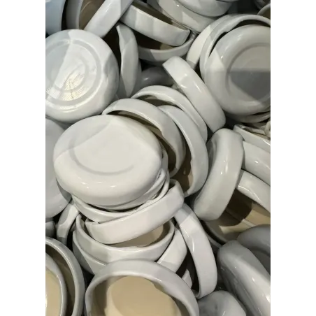 Užsukamas dangtelis stiklainiams TOP-38, baltos spavos|Butelių kamščiai