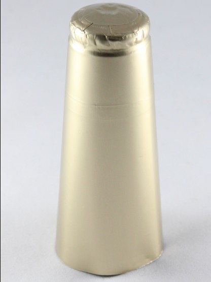 Šampano butelio aliuminė kapsulė, auksinė